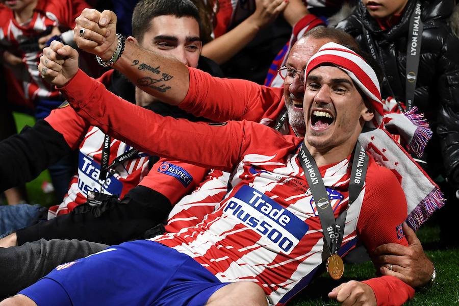 Dos tantos de Antoine Griezmann y otro de Gabi le sirvieron al Atlético de Madrid para derrotar en Lyon al Olympique de Marsella y conquistar su tercera Europa League. 