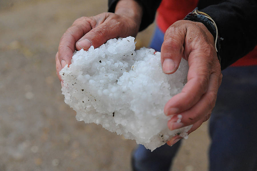 Fotos: Una tormenta inunda las calles de La Seca