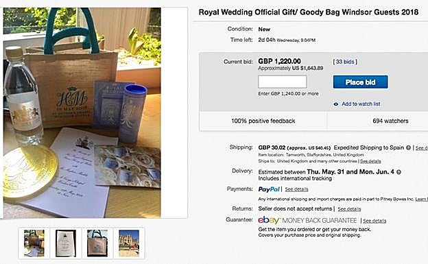 Anuncio en el que se venden las bolsitas. 