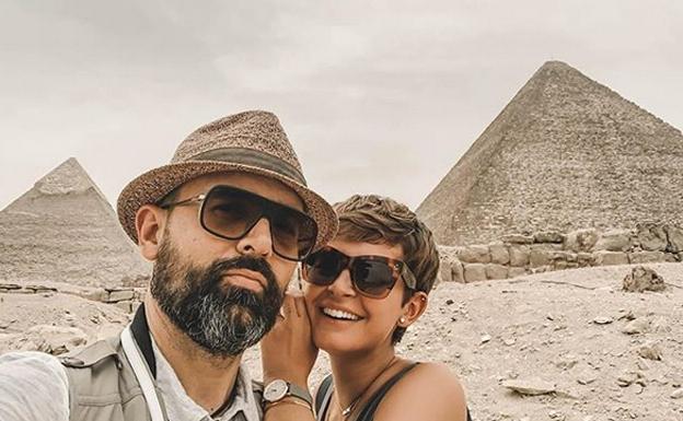 Risto Mejide y Laura Escanes en su viaje a Egipto. 