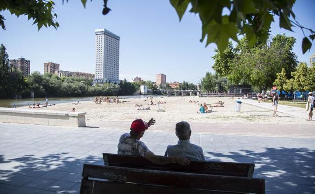 Playa fluvial de Las Moreras, en Valladolid.