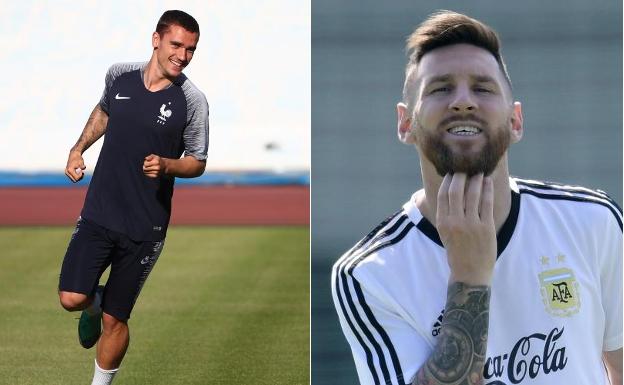 Griezmann y Messi, las dos grandes estrellas de Francia y Argentina.