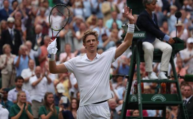 Kevin Anderson celebra el triunfo. 