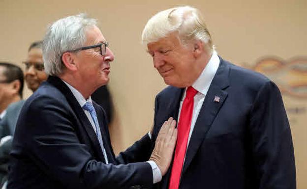 Jean-Claude Juncker y Donald Trump.