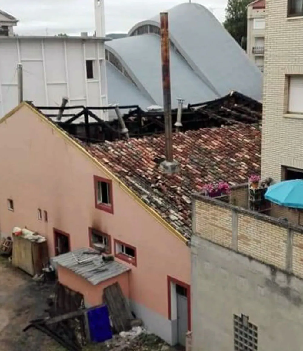 Imagen de la panadería tras el incendio