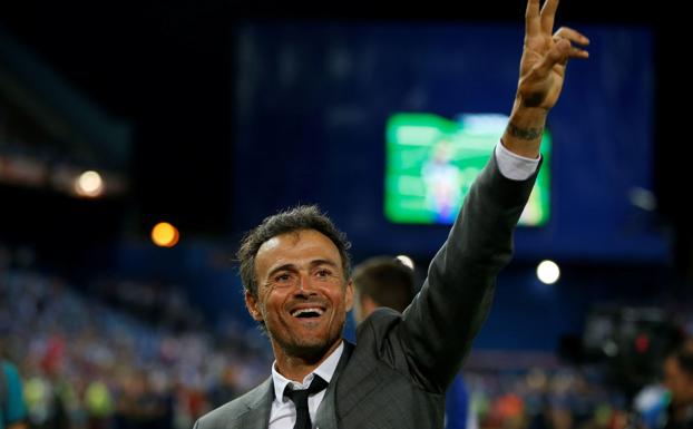 Luis Enrique, nuevo seleccionador nacional, todavía en su etapa al frente del Barça.