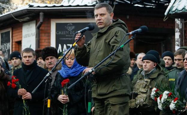 Fotografía de archivo que muestra al líder de la autoproclamada república popular de Donetsk (RPD), Alexandr Zajárchenko,. 