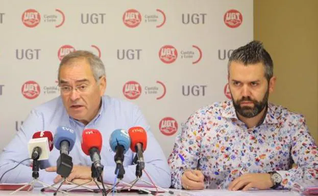 Evelio Angulo y Raúl Santa Eufemia, vicesecretario y responsable de Política Sindical, Industria y Empleo de UGT en Castilla y León.