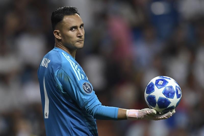 Navas, durante el partido.