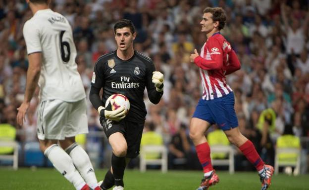 Thibaut Courtois durante el Real Madrid-Atlético de Madrid