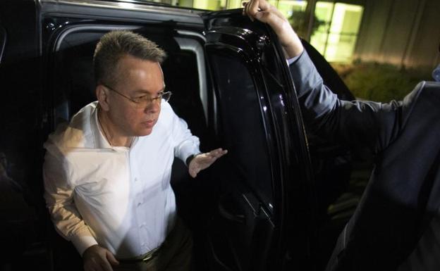 El pastor protestante Andrew Brunson, tras su liberación. 