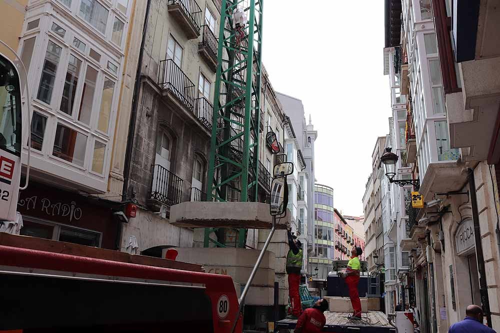 Fotos: Corte de la calle Almirante Bonifaz por la instalación de una grúa