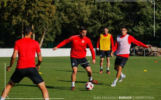 Adrián Cruz durante un entrenamiento