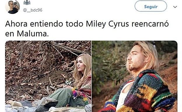 Comparándolo con Miley Cyrus. 