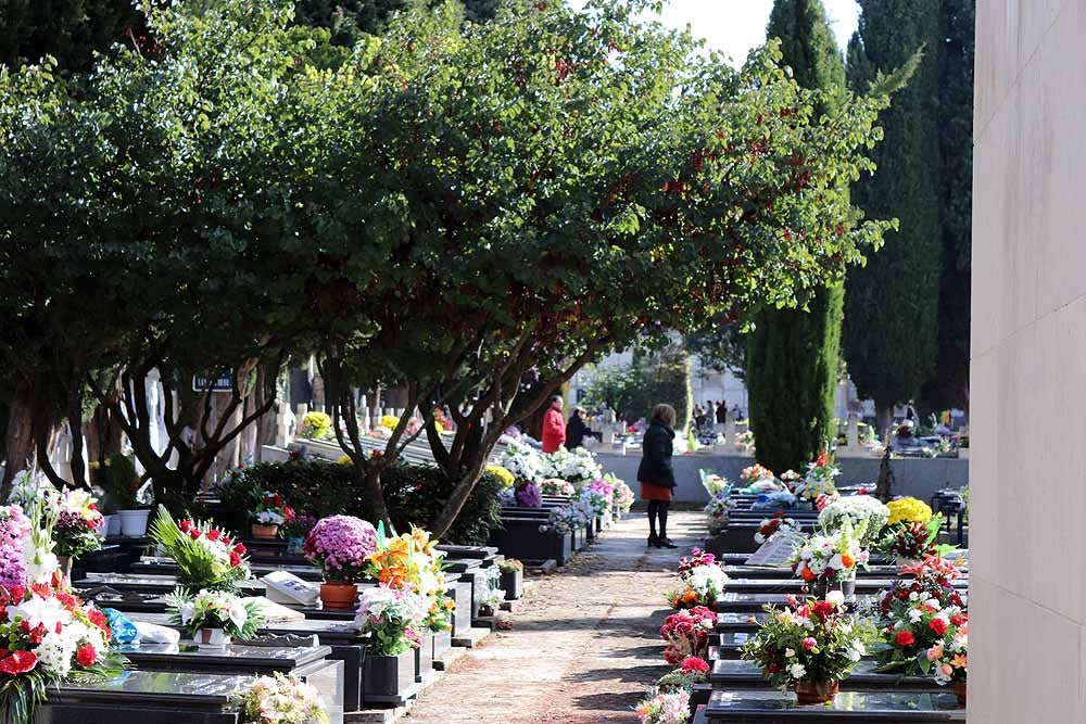 El Día de Todos los Santos, el Cementerio de San José ha estado lleno de burgaleses, que han ido a visitar a sus difuntos y a llevarles flores de recuerdo
