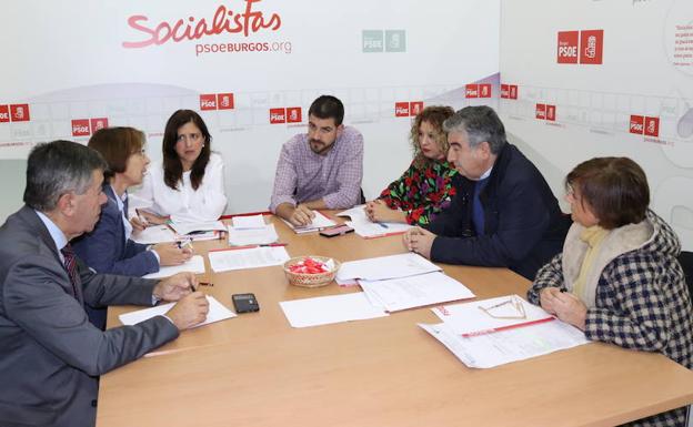 En la reunión han participado la diputada Esther Peña, la procuradora Virginia Jiménez; el portavoz del PSOE en la Diputación, David Jurado; y los alcaldes de Pradoluengo, Medina de Pomar, Roa y Campolara.