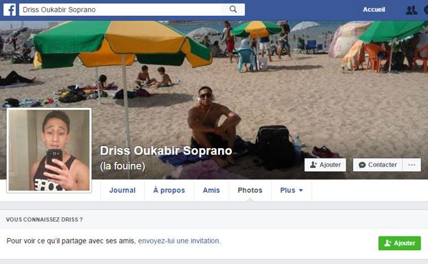 Perfil de Facebook de Driss Oukabir, uno de los terroristas de las ramblas. 