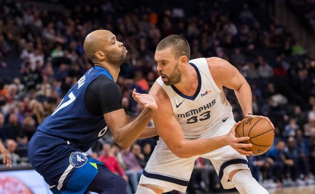 Marc Gasol, durante el partido ante Minnesota. 