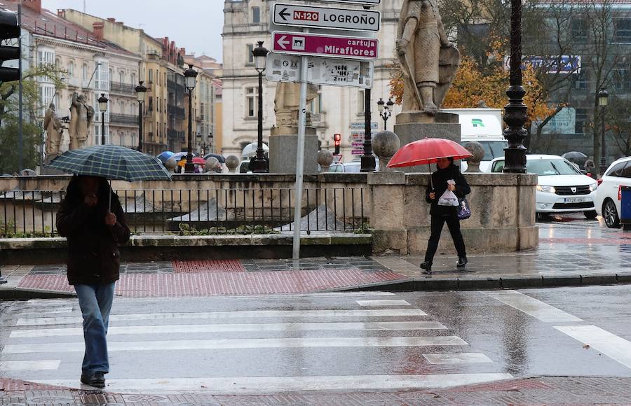 La lluvia llega a Burgos y se quedará, al menos, una semana