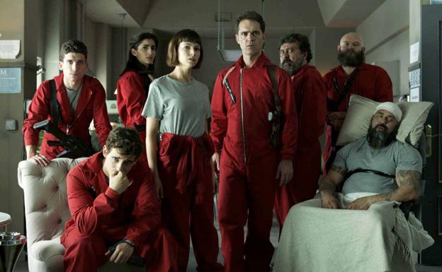 El elenco de 'La casa de papel'.