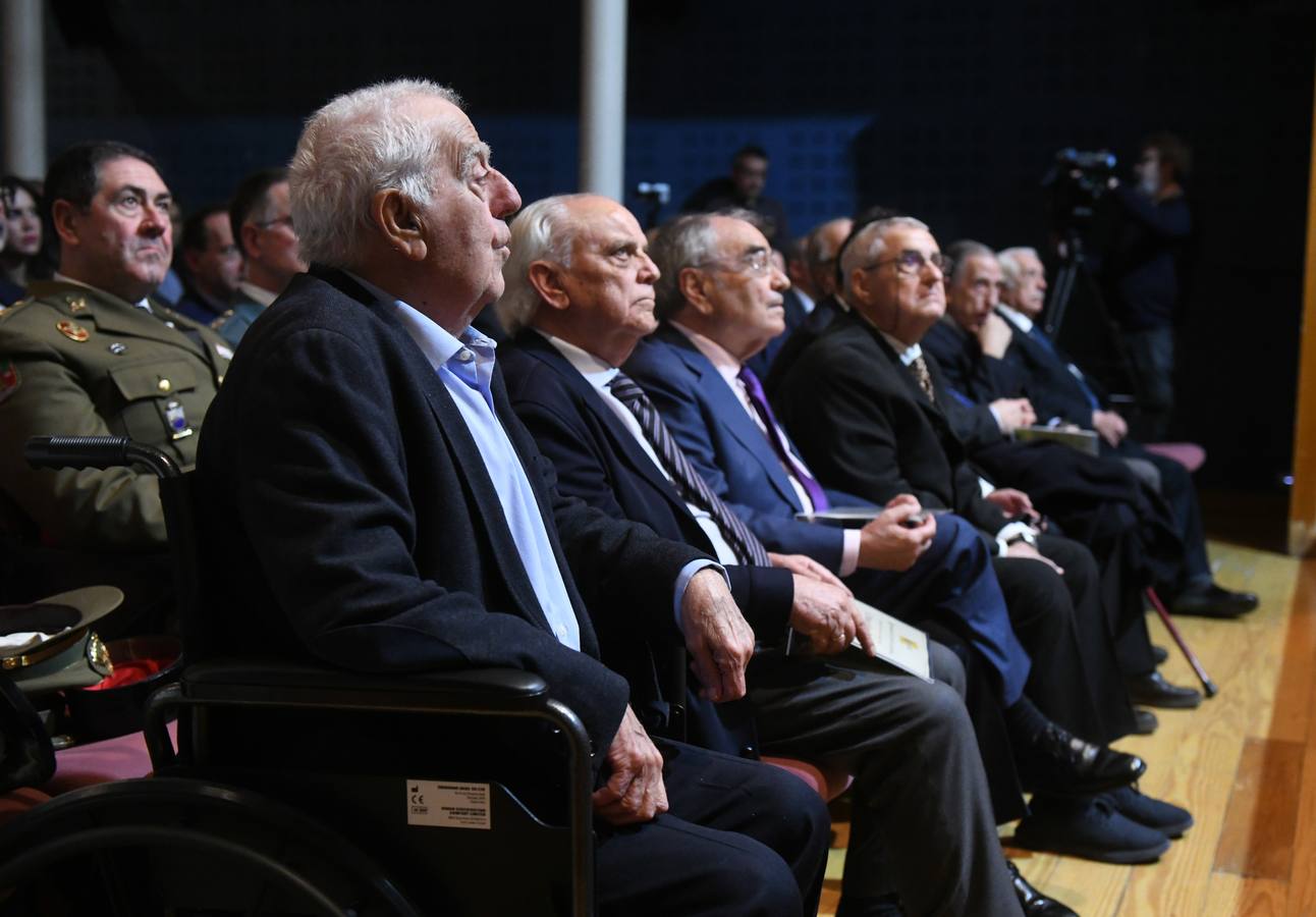 Demetrio Madrid, José Constantino Nalda, Juan José Lucas y Jesús Posada participan en el acto 'Construcción y desarrollo de la comunidad de Castilla y León en el marco de la Constitución', celebrado en las Casas del Tratado de Tordesillas 