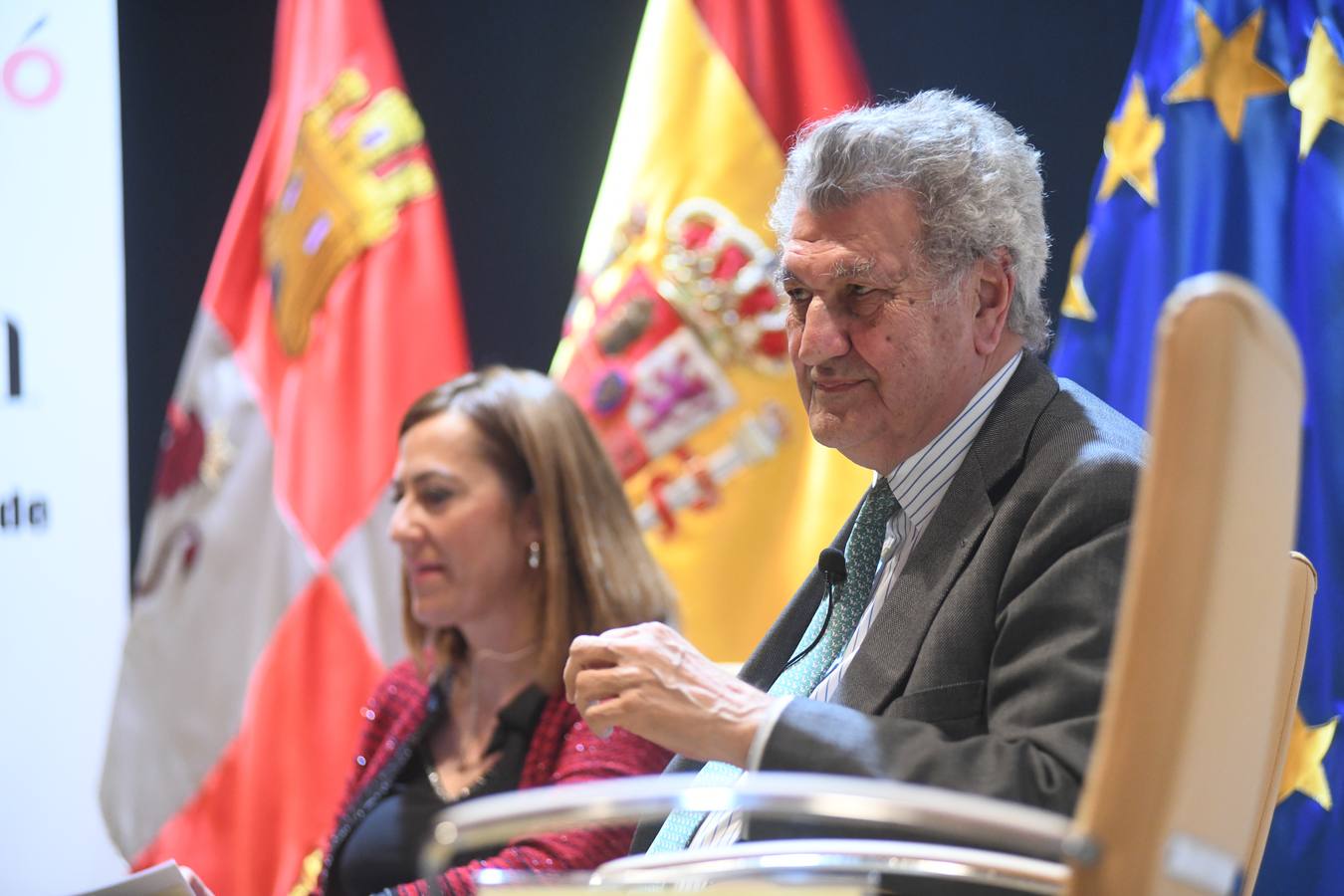 Demetrio Madrid, José Constantino Nalda, Juan José Lucas y Jesús Posada participan en el acto 'Construcción y desarrollo de la comunidad de Castilla y León en el marco de la Constitución', celebrado en las Casas del Tratado de Tordesillas 