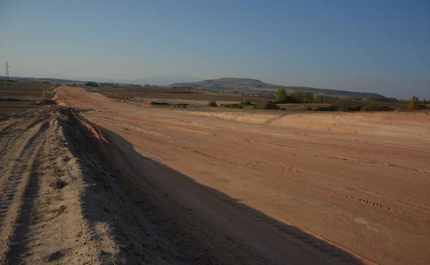 Tramo en obras de la A-73.