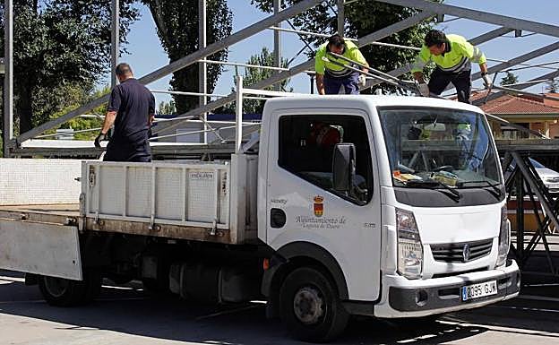 Empleados del Ayuntamiento de Laguna de Duero. 