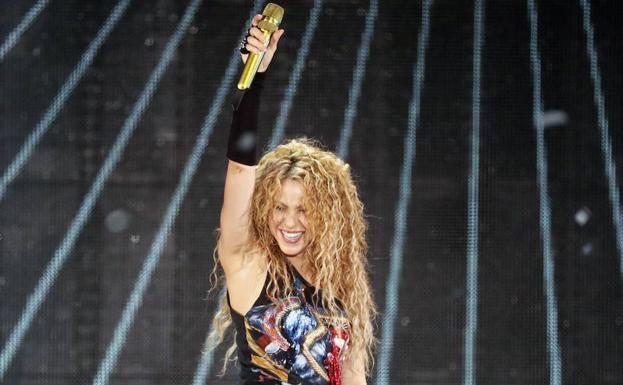 Shakira, durante un concierto en Barakaldo. 