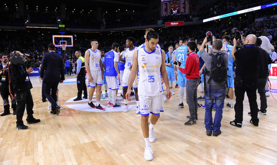 Un resumen en imágenes del partido que ha enfrentado hoy al Movistar Estudiantes y el San Pablo Burgos en el Wizink Center de Madrid.