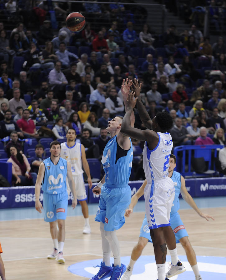 Un resumen en imágenes del partido que ha enfrentado hoy al Movistar Estudiantes y el San Pablo Burgos en el Wizink Center de Madrid.