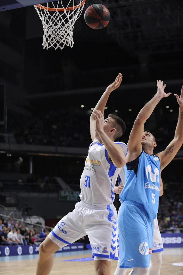 Un resumen en imágenes del partido que ha enfrentado hoy al Movistar Estudiantes y el San Pablo Burgos en el Wizink Center de Madrid.