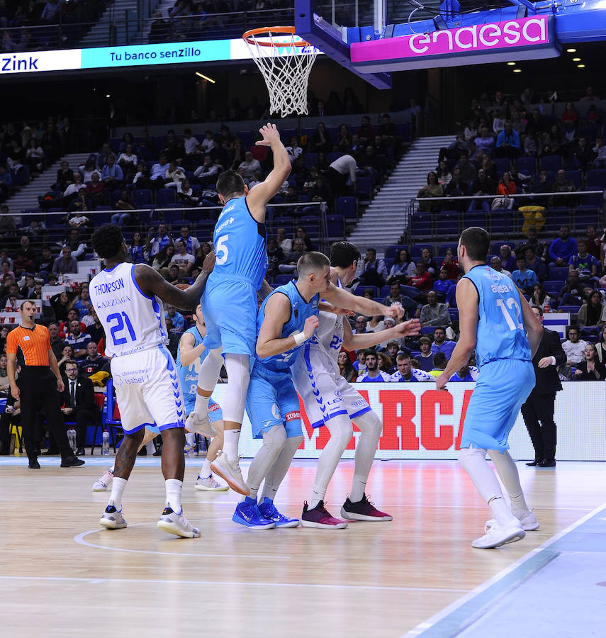 Un resumen en imágenes del partido que ha enfrentado hoy al Movistar Estudiantes y el San Pablo Burgos en el Wizink Center de Madrid.