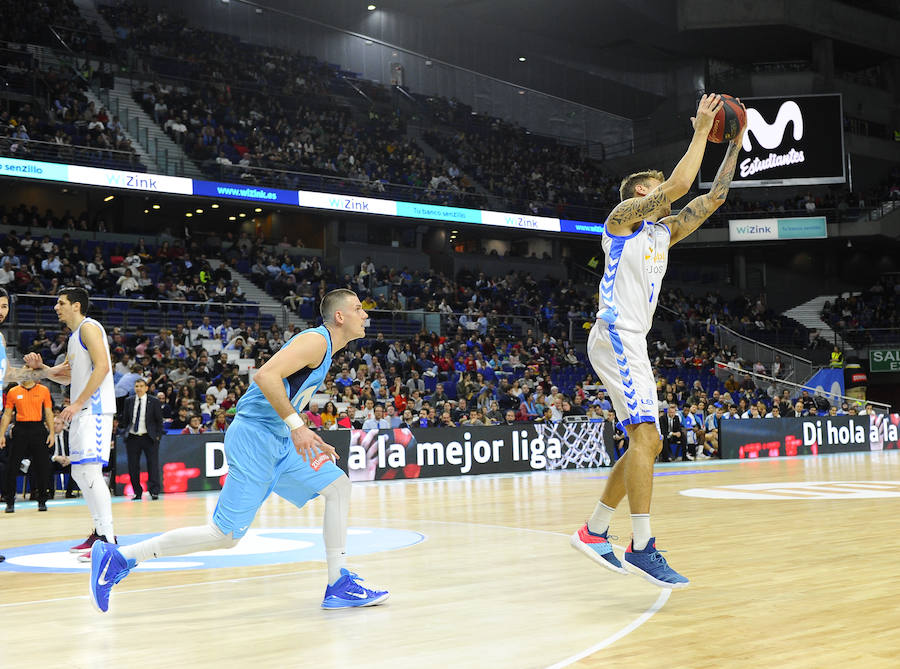 Un resumen en imágenes del partido que ha enfrentado hoy al Movistar Estudiantes y el San Pablo Burgos en el Wizink Center de Madrid.