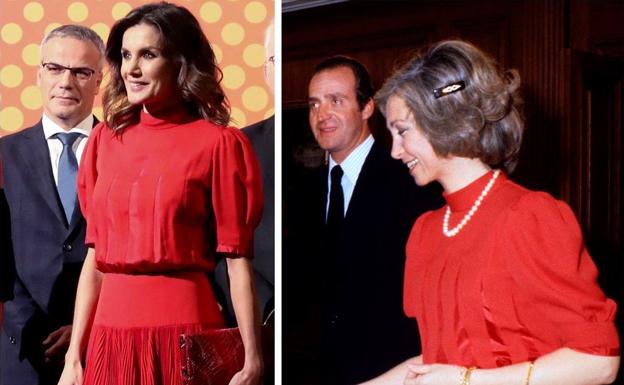 Doña Letizia luce un vestido 'vintage' de su suegra