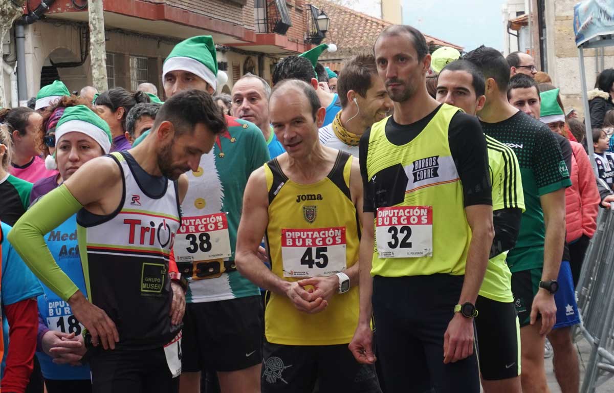 300 deportistas participaron en la carrera navideña de Medina de Pomar. Jorge Alonso y Asun García fueron los más rápidos.