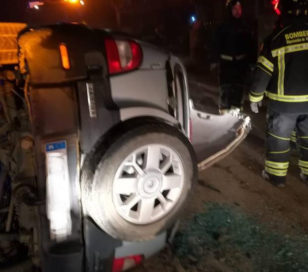 Imagen del accidente de la pasada madrugada.