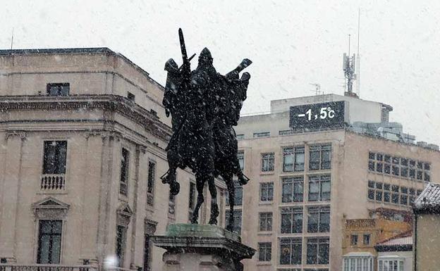 La nieve ya ha empazado a caer en Burgos