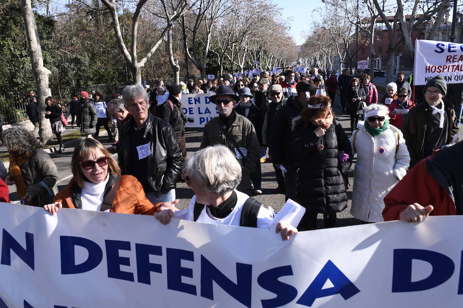 Fotos: Manifestación en Valladolid en defensa de la sanidad pública de Castilla y León