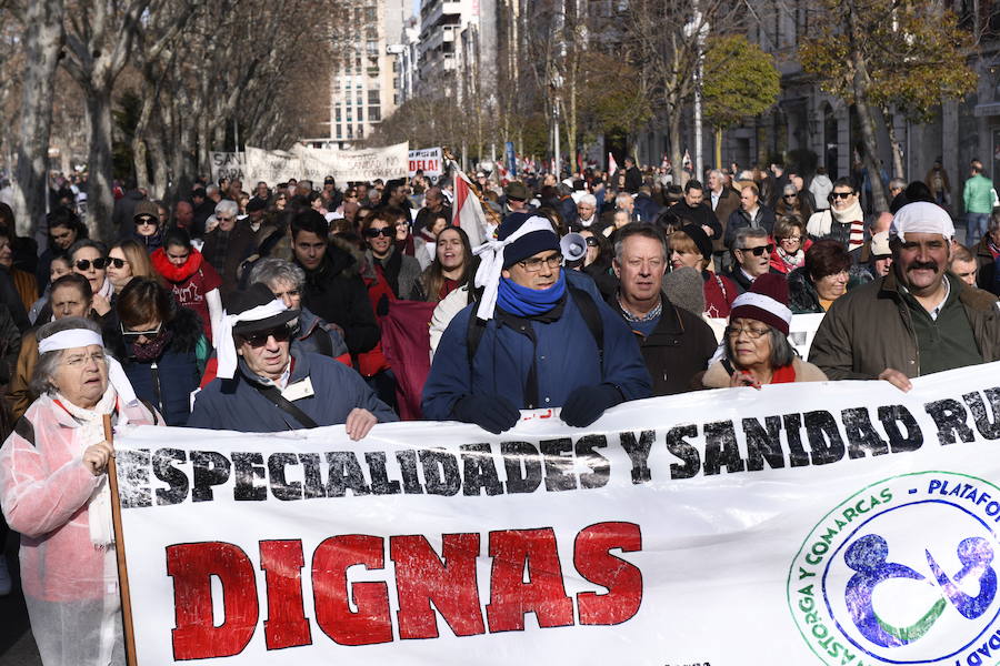 Fotos: Manifestación en Valladolid en defensa de la sanidad pública de Castilla y León