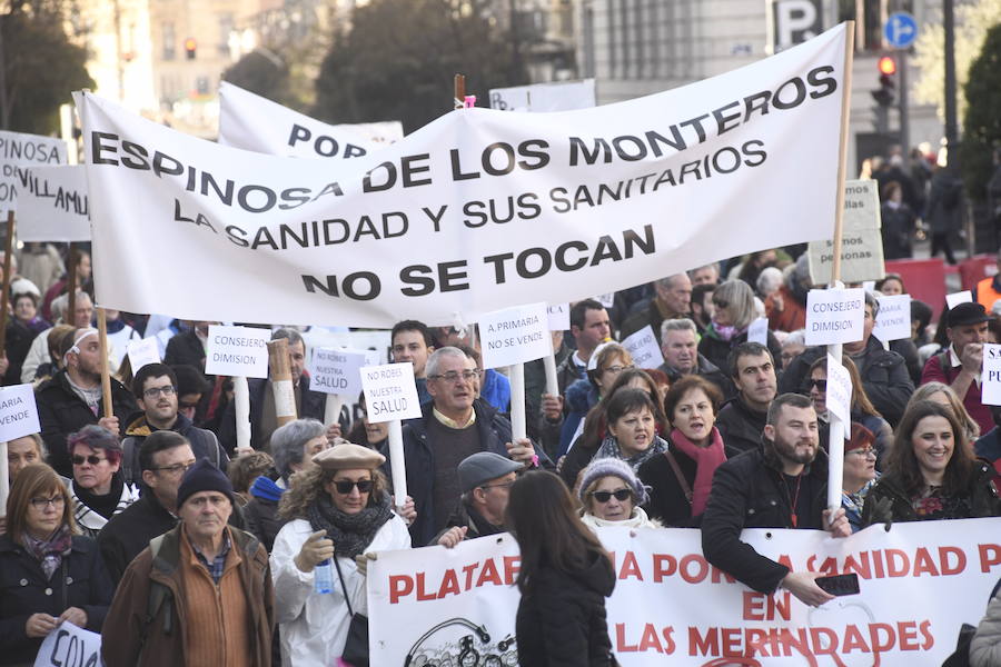 Fotos: Manifestación en Valladolid en defensa de la sanidad pública de Castilla y León