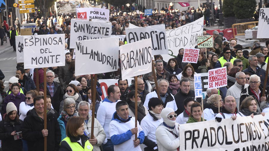 Fotos: Manifestación en Valladolid en defensa de la sanidad pública de Castilla y León