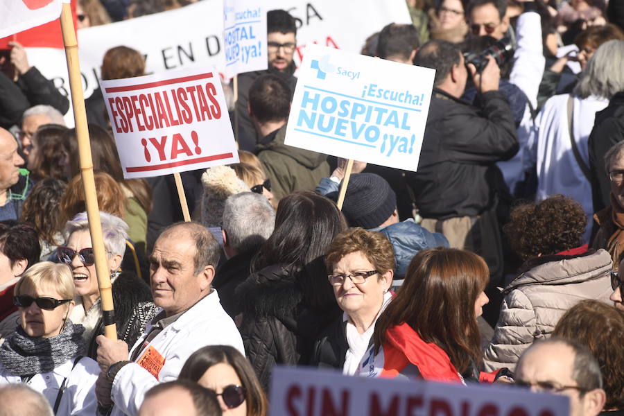 Fotos: Manifestación en Valladolid en defensa de la sanidad pública de Castilla y León