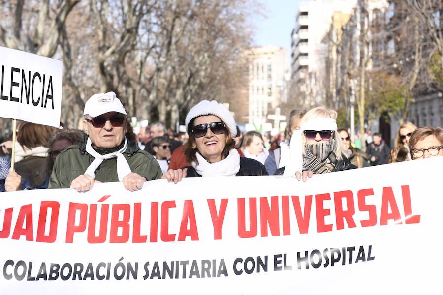 Fotos: Manifestación en Valladolid en defensa de la sanidad pública de Castilla y León