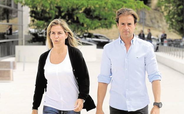 Arantxa Sánchez-Vicario y Josep Santacana. 