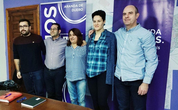 Integrantes de la candidatura de Podemos al Ayuntamiento de Aranda de Duero. 