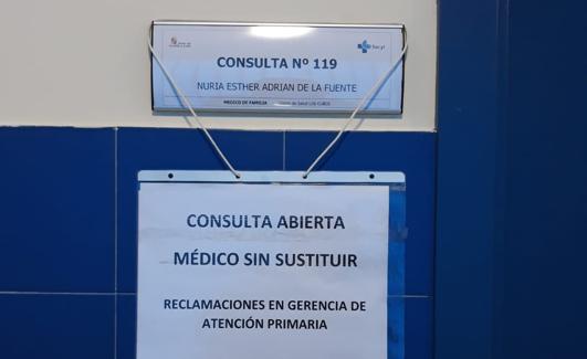 Imagen de la consulta de una de las doctoras de Los Cubos el pasado viernes