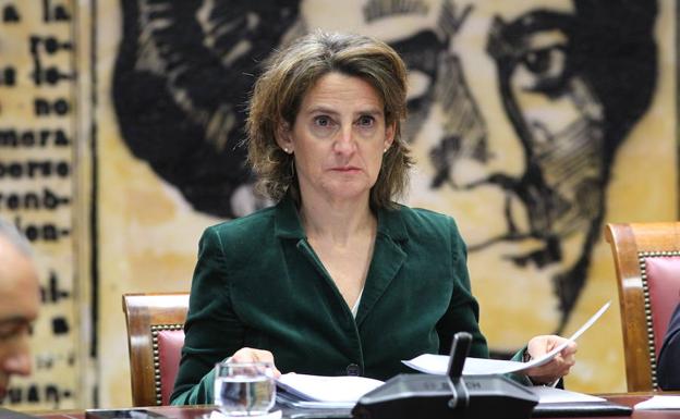 Teresa Ribera, ministra de Transición Ecológica, durante su comparecencia en el Senado.
