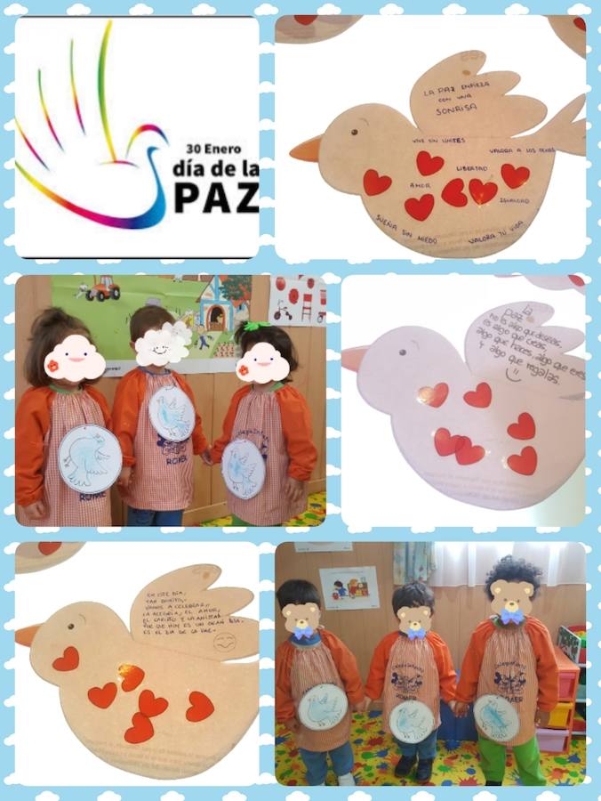 Celebración del Día de la Paz en el Colegio Infantil Romer de Valladolid.