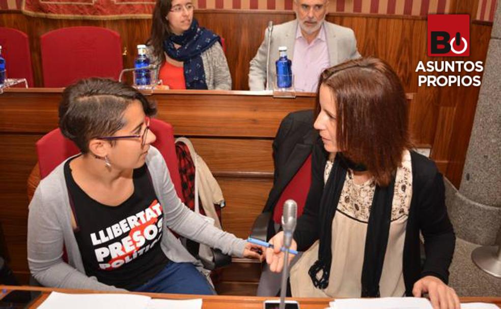 Cargos públicos de Imagina Burgos en el Salón de Plenos del Ayuntamiento de Burgos